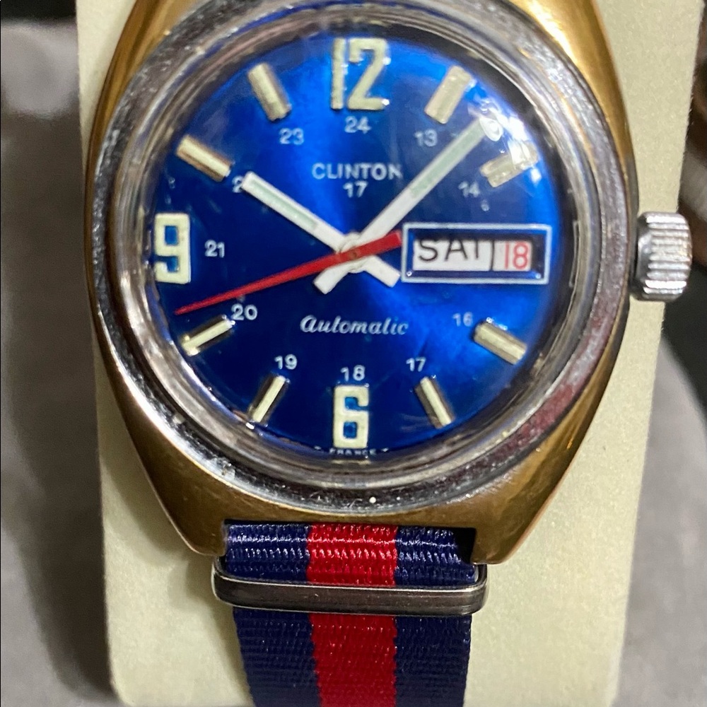 Vintage Clinton Automatic World Time Diver 70s Runs!